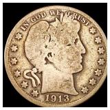 1913 Barber Half Dollar NICELY CIRCULATED