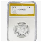 1892 Barber Quarter PGA MS65