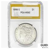 1898-S Morgan Silver Dollar PGA MS62