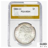 1884-CC Morgan Silver Dollar PGA MS64