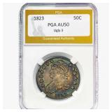 1823 Capped Bust Half Dollar PGA AU50 UGLY 3