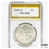 1878-CC Morgan Silver Dollar PGA MS62