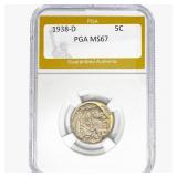 1938-D Buffalo Nickel PGA MS67