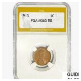 1913 Wheat Cent PGA MS65 RB