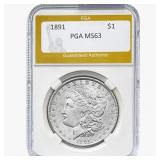 1891 Morgan Silver Dollar PGA MS63