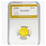 1856 $2.50 Gold Quarter Eagle PGA MS64