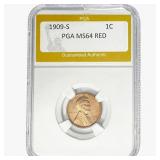 1909-S Wheat Cent PGA MS64 RED