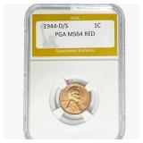 1944-D/S Wheat Cent PGA MS64 RED