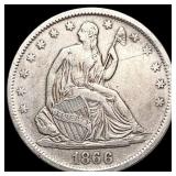 1886-S Seated Liberty Half Dollar CLOSELY UNCIRCUL