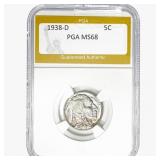 1938-D Buffalo Nickel PGA MS68