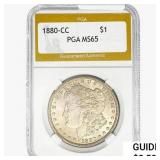 1880-CC Morgan Silver Dollar PGA MS65