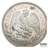 1908Mo GV Mexico Silver Peso CHOICE AU