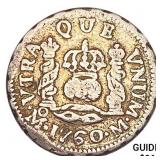 1750Mo M Mexico Silver 1/2 Reales ABOUT UNCIRCULAT