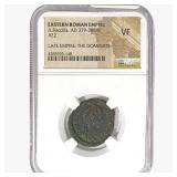 East Roman A. Flaccilla, AD 379-386/8 AE2 NGC VF