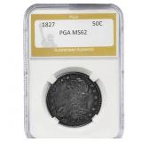 1827 Capped Bust Half Dollar PGA MS62