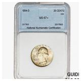 1954-D Washington Silver Quarter NNC MS67+