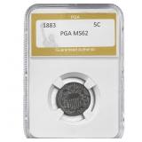 1883 Shield Nickel PGA MS62