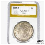 1899-S Morgan Silver Dollar PGA MS64 VAM-7