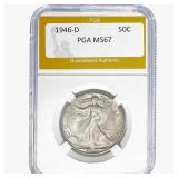 1946-D Walking Liberty Half Dollar PGA MS67