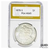 1878-S Morgan Silver Dollar PGA MS65