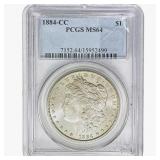 1884-CC Morgan Silver Dollar PCGS MS64