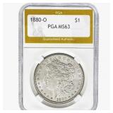 1880-O Morgan Silver Dollar PGA MS63