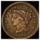 1855 Braided Hair Large Cent HIGH GRADE