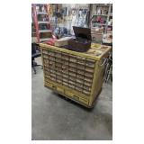 ROLLING METAL PARTS AND BOLTS STORAGE CABINET