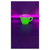 URANIUM GLASS MEASURING CUP