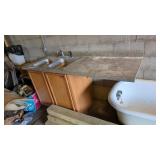 KITCHEN SINK AND CABINET 36" TALL X 72" X 26"