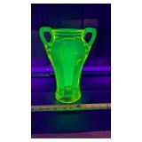 URANIUM GLASS VASE