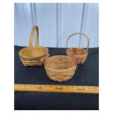 Longaberger Circle Baskets (3)