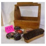 vintage shoeshine kit/contents