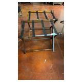 2 Folding Walnut Luggage Racks