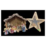 Nativity Scene and Battery Operated Star