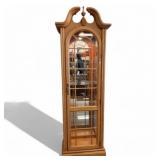 Lighted Wooden Curio Cabinet with 4 Glass Shelves