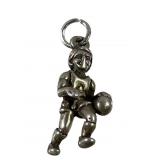 Vintage sterling silver basketball player charm