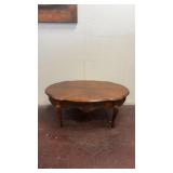 Hardwood Carved Oval Coffee Table