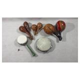 1975 Cartagena De Indias Handmade Maraca Set of 2