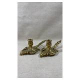 Set of 2 ANTIQUE PORTABLE CANDLEHOLDER - 19th