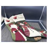 Pair of very pretty fleece Christmas stockings