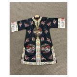 Rare vintage embroidered silk Chinese robe