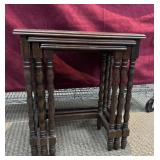 Set of three nesting tables