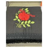 Absolutely stunning, embroidered black wool shawl