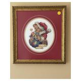 Teddy bear Santa cross stitch