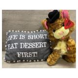 Dessert Pillow & Sugar Loft Plush Cat 12"