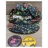 Vtg GrayBar Hat & Alaska Pins