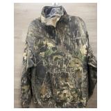 Vtg Jerzees Outdoors Camo 1/4 Zip Pull Over