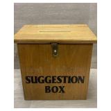 Wood Suggestion Box 11x11x7"