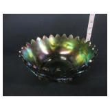 SIGNED NORTHWOOD CARNIVAL GLASS LARGE BOWL